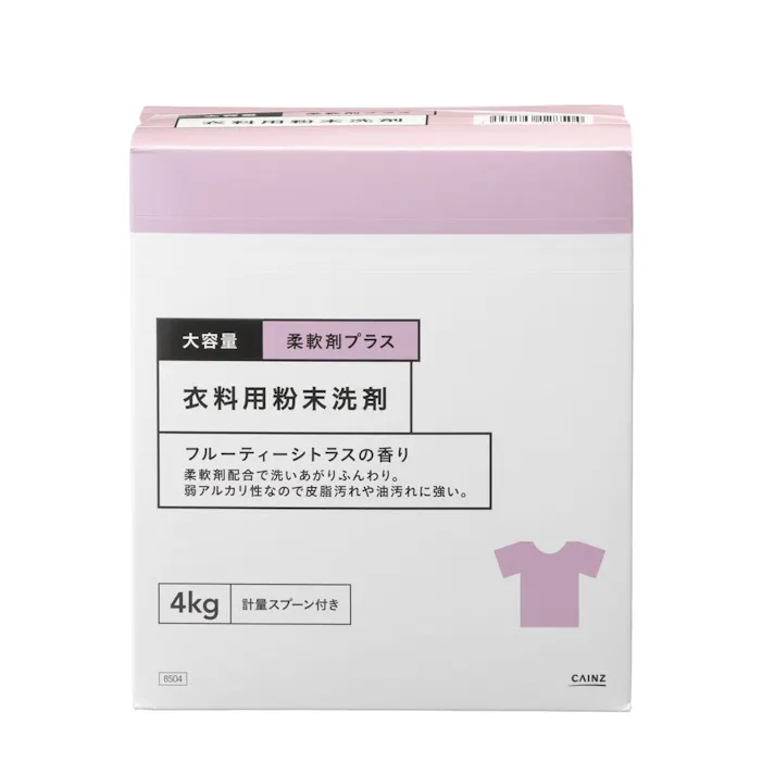 衣料用粉末洗剤 柔軟剤プラス フルーティシトラスの香り 4kg