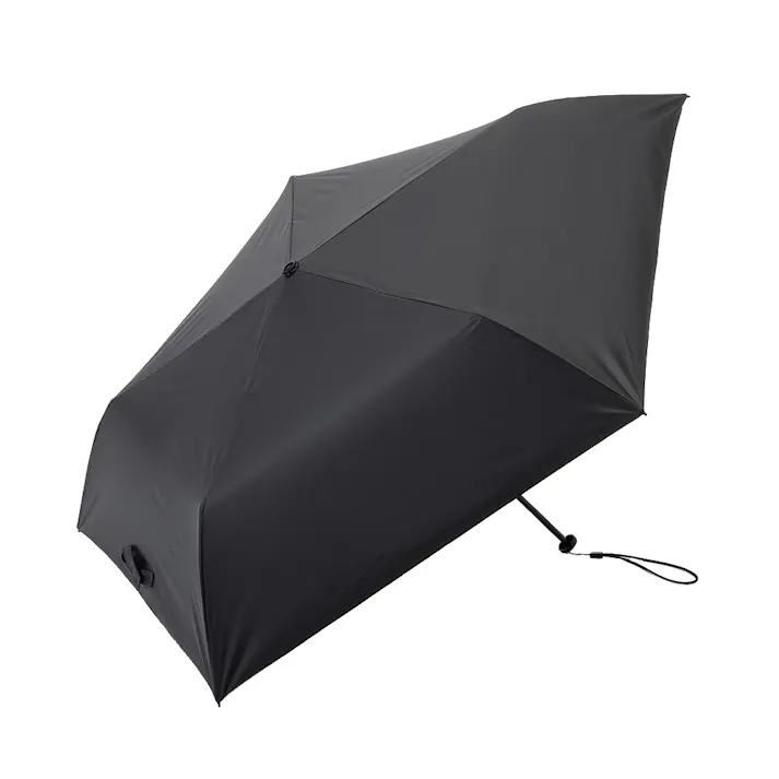日差しも紫外線も雨も遮れる軽量折傘 50cm ブラック