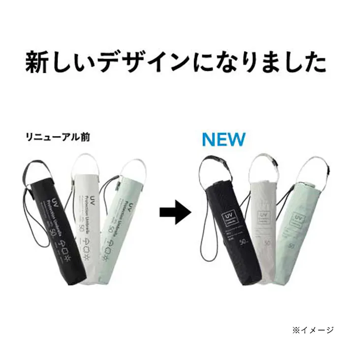 日傘としても使える畳みやすい軽量折傘 50cm ブラック