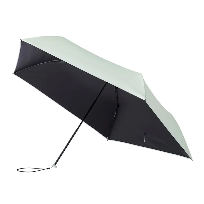 日傘としても使える畳みやすい軽量折傘 50cm ミントグリーン