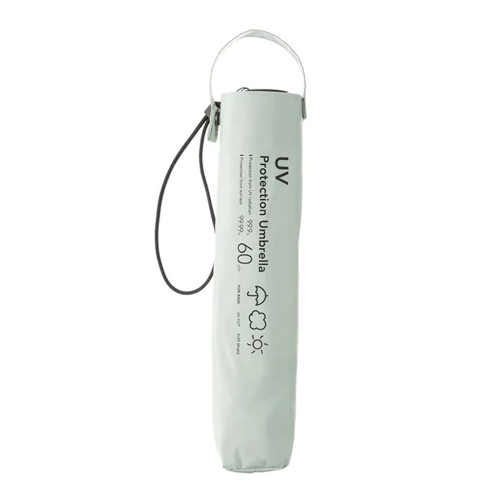 日傘としても使える畳みやすい軽量折傘 60cm ミントグリーン