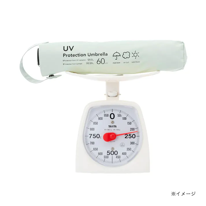 日傘としても使える畳みやすい軽量折傘 60cm ミントグリーン