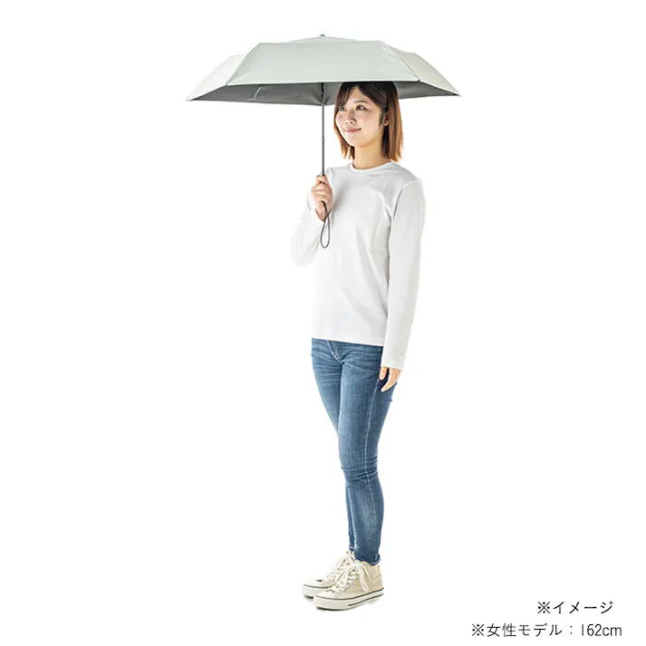日傘としても使える畳みやすい軽量折傘 60cm ミントグリーン