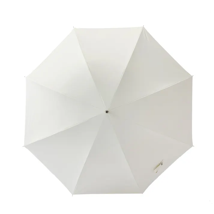 日差しも紫外線も雨も遮れる長傘 65cm オフホワイト