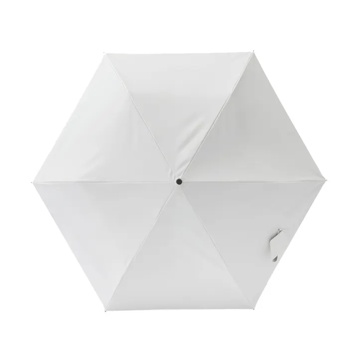 日傘としても使える軽い自動開閉折傘 50cm オフホワイト