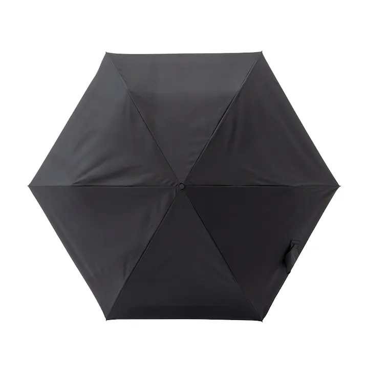 日傘としても使える軽い自動開閉折傘 60cm ブラック