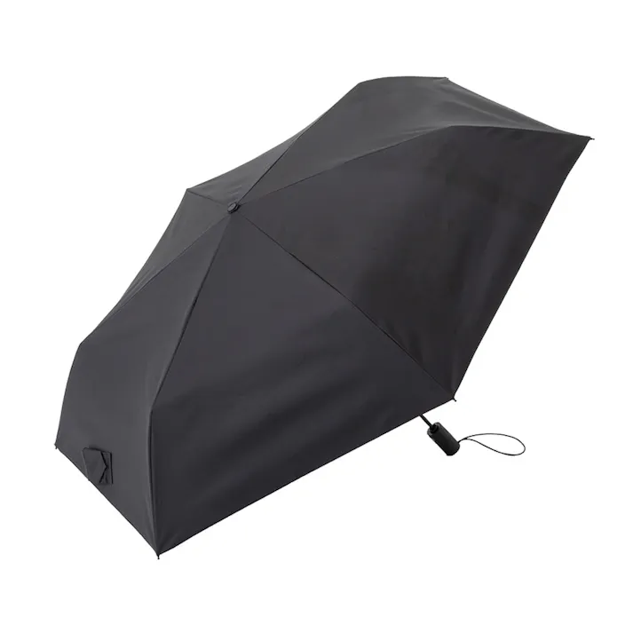 日傘としても使える軽い自動開閉折傘 60cm ブラック