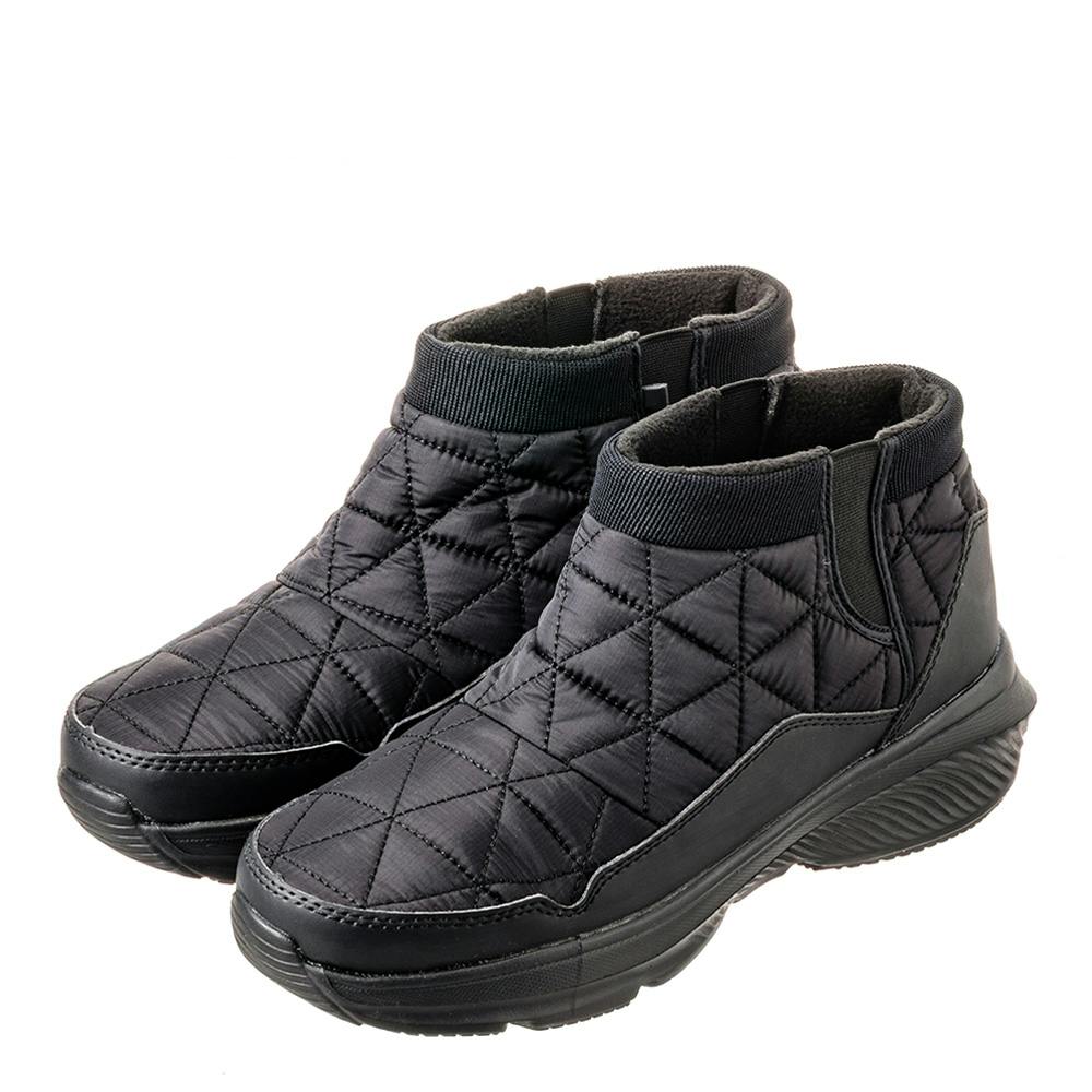 Hot fine サイドゴア リップストップ 防寒シューズ ブラック M 24.5cm-25.0cm 長靴