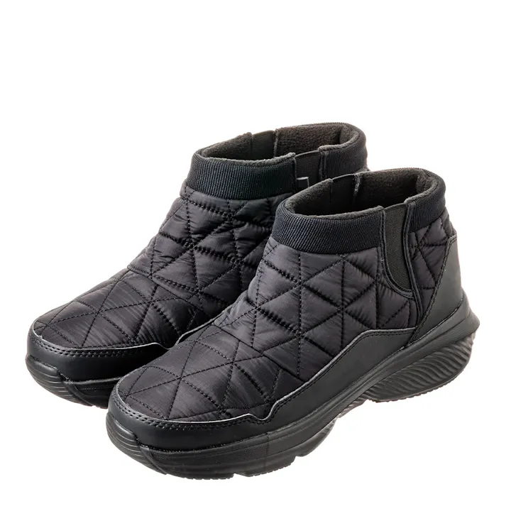 Hot fine サイドゴ アリップストップ 防寒シューズ ブラック LL 26.5cm-27.0cm