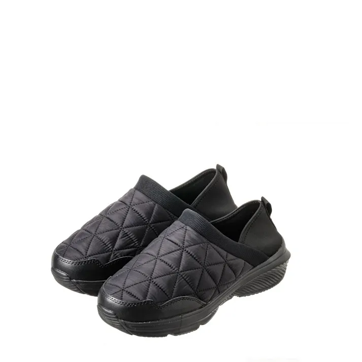 Hot fine かかと踏み リップストップ 防寒シューズ ブラック L 25.5cm-26.0cm