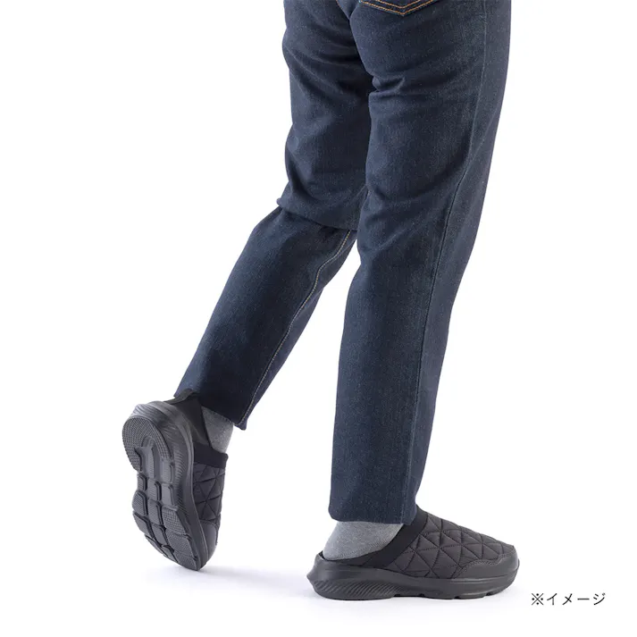 Hot fine かかと踏み リップストップ 防寒シューズ ブラック LL 26.5cm-27.0cm