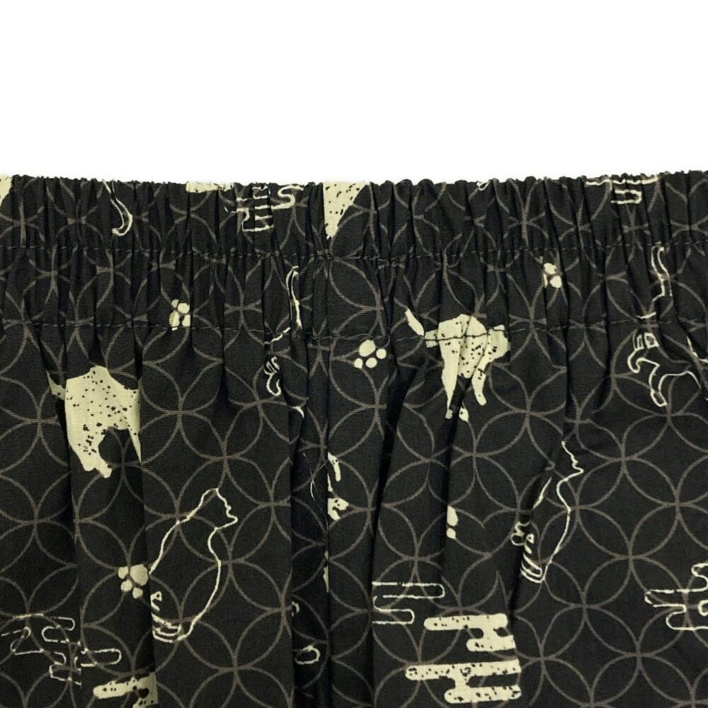 作業時でも普段でも着やすいもんぺ M ソウネコ ブラック | 作業着