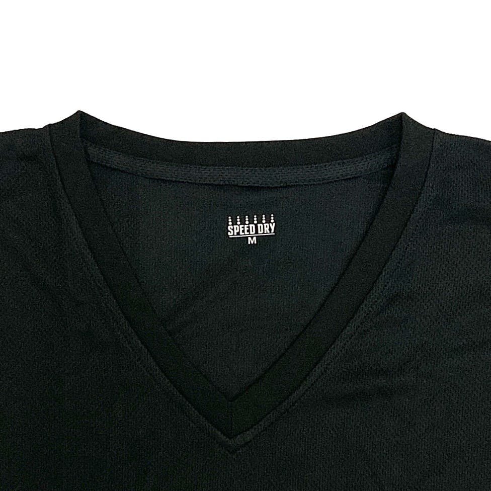 紳士スピードドライTシャツ V首 L ブラック 2枚組 | 作業着・作業服