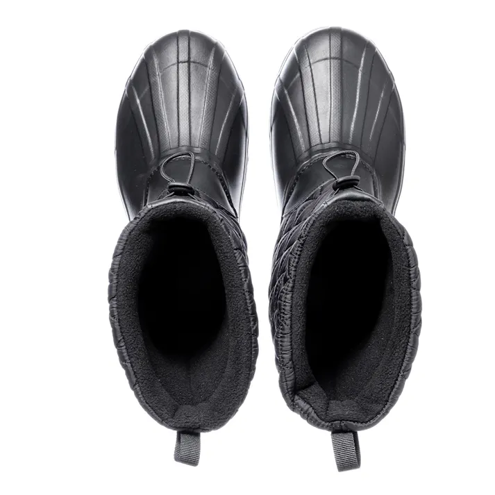 Hot fine ミドル丈 リップストップ 防寒シューズ ブラック L 25.5cm-26.0cm