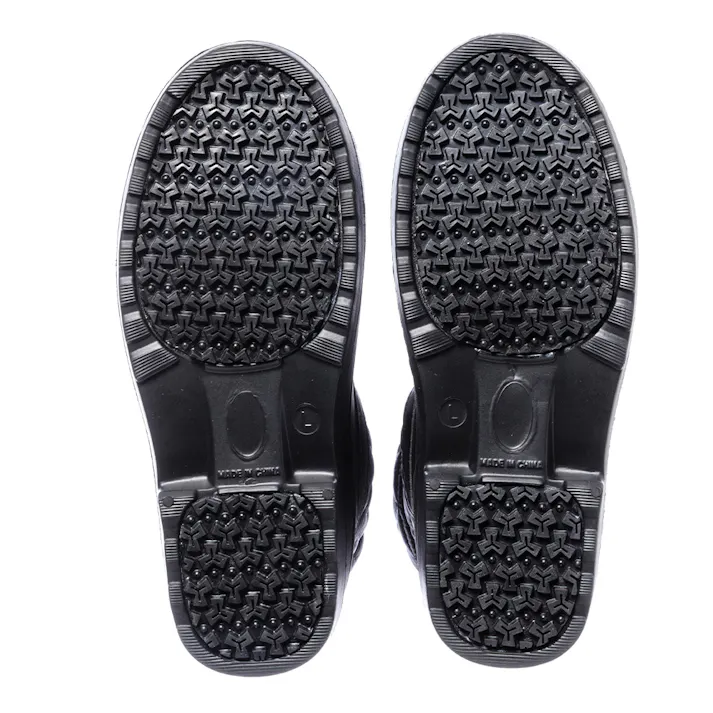 Hot fine ミドル丈 リップストップ 防寒シューズ ブラック L 25.5cm-26.0cm