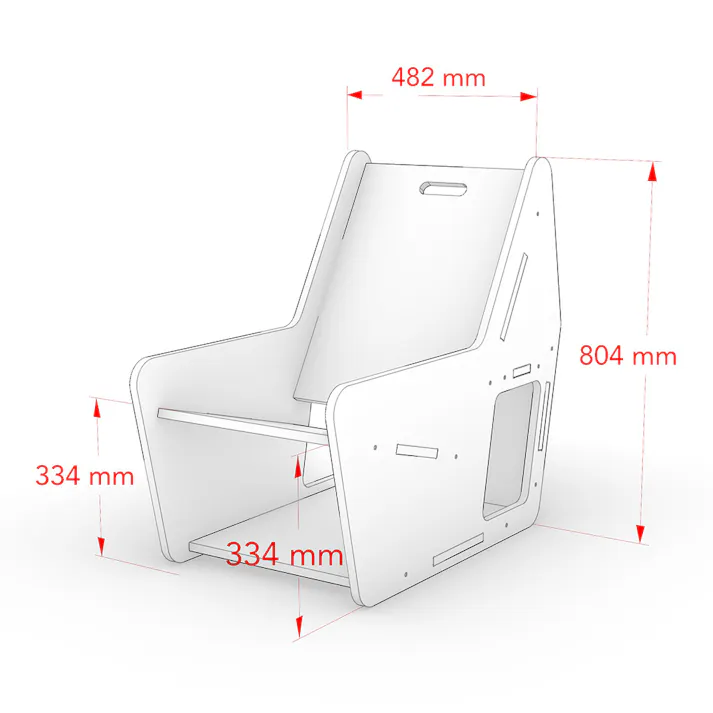 【CDM】本が収納できる一人掛けソファ【別送品】