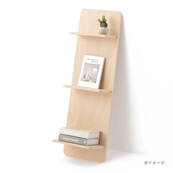 【CDM】BOOKBOARD 壁に立てかける本棚(シナ)【別送品】