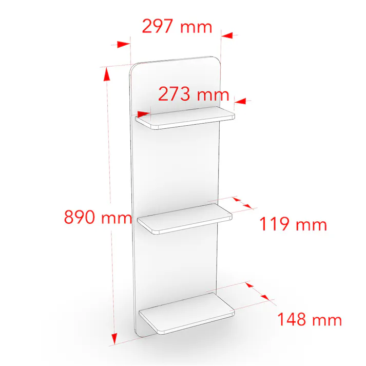 【CDM】BOOKBOARD 壁に立てかける本棚(シナ)【別送品】