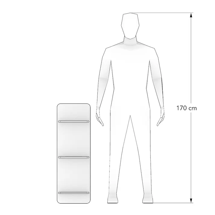【CDM】BOOKBOARD 壁に立てかける本棚(シナ)【別送品】
