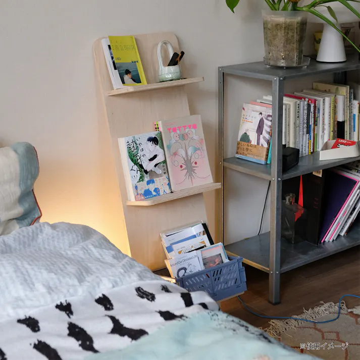 【CDM】BOOKBOARD 壁に立てかける本棚(シナ)【別送品】