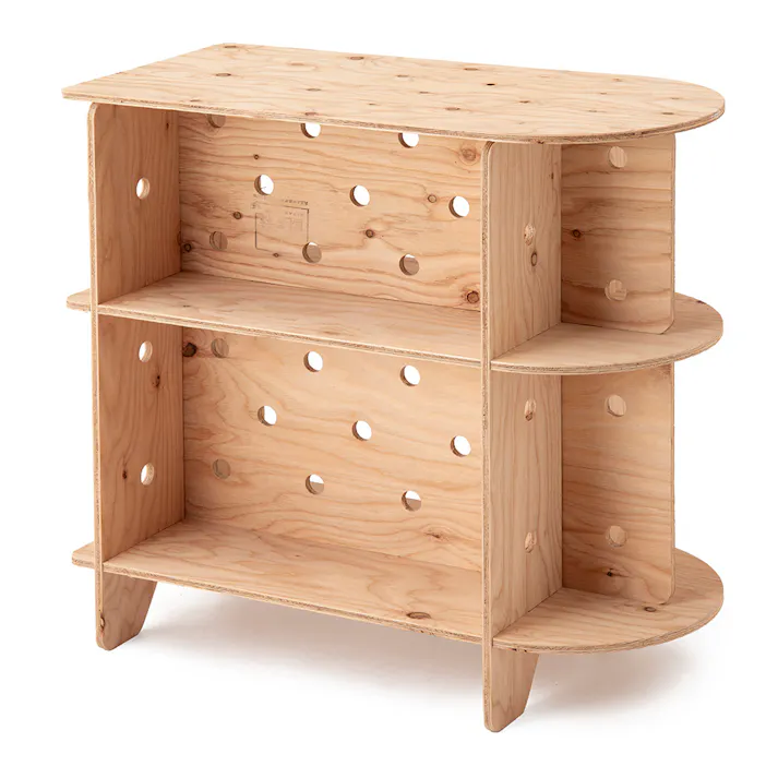 【CDM】持ち運びできるカウンターディスプレイテーブル 半円【別送品】