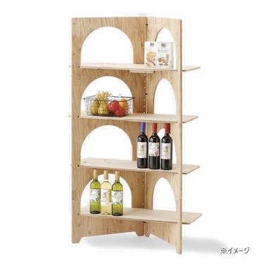 折りたたみできる木製ディスプレイ