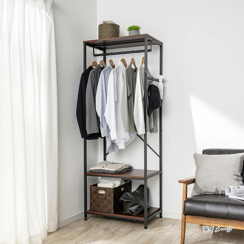 木製衣類ワードローブ ブラウン | チェスト・タンス 通販