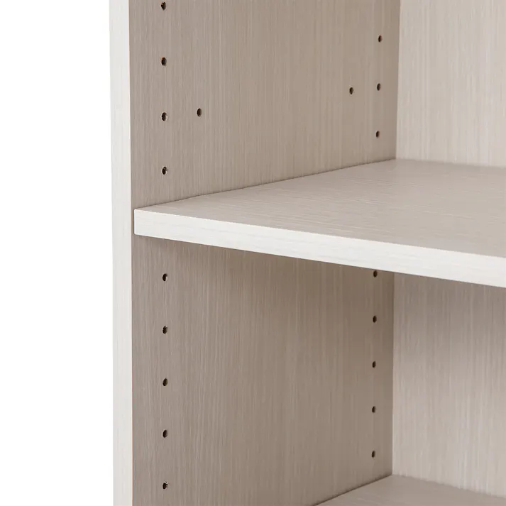 可動棚 収納ボックス3段 スリム ホワイト S63