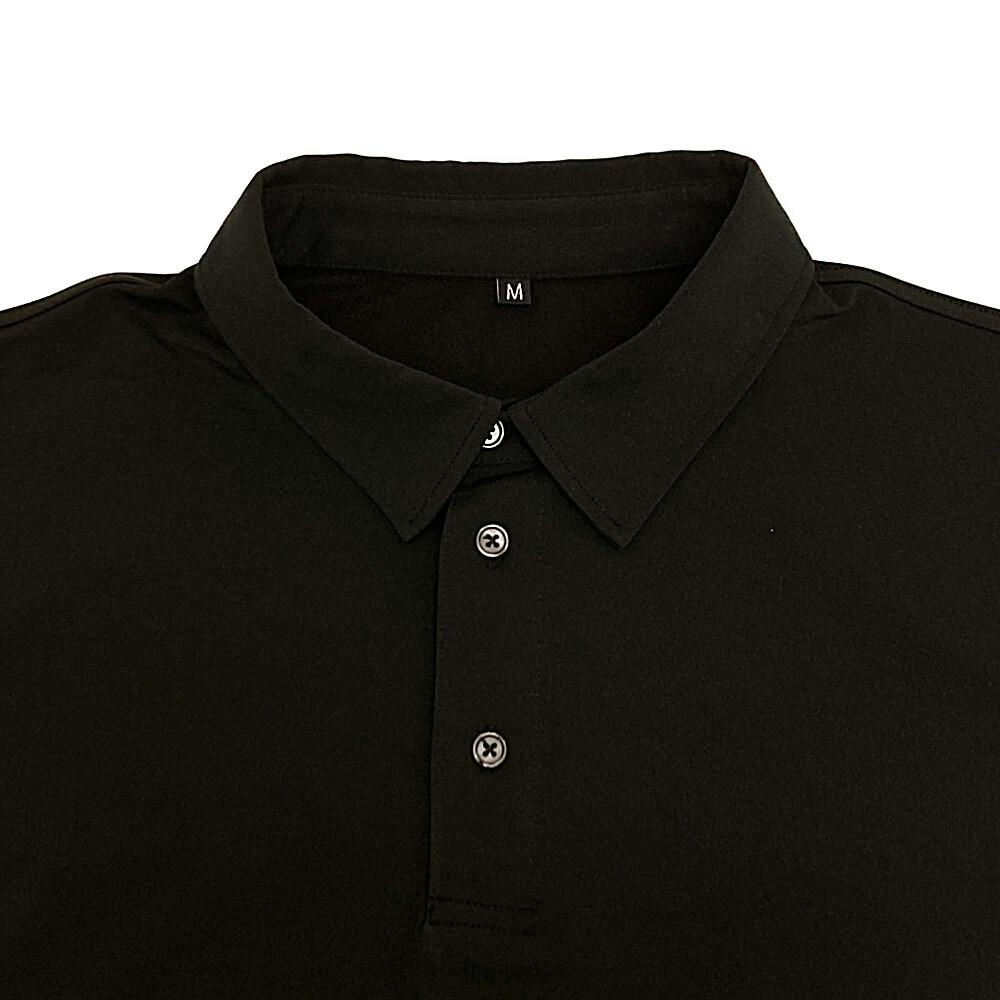 さらさらドライポロシャツ 長袖 M ブラック | 作業着・作業服