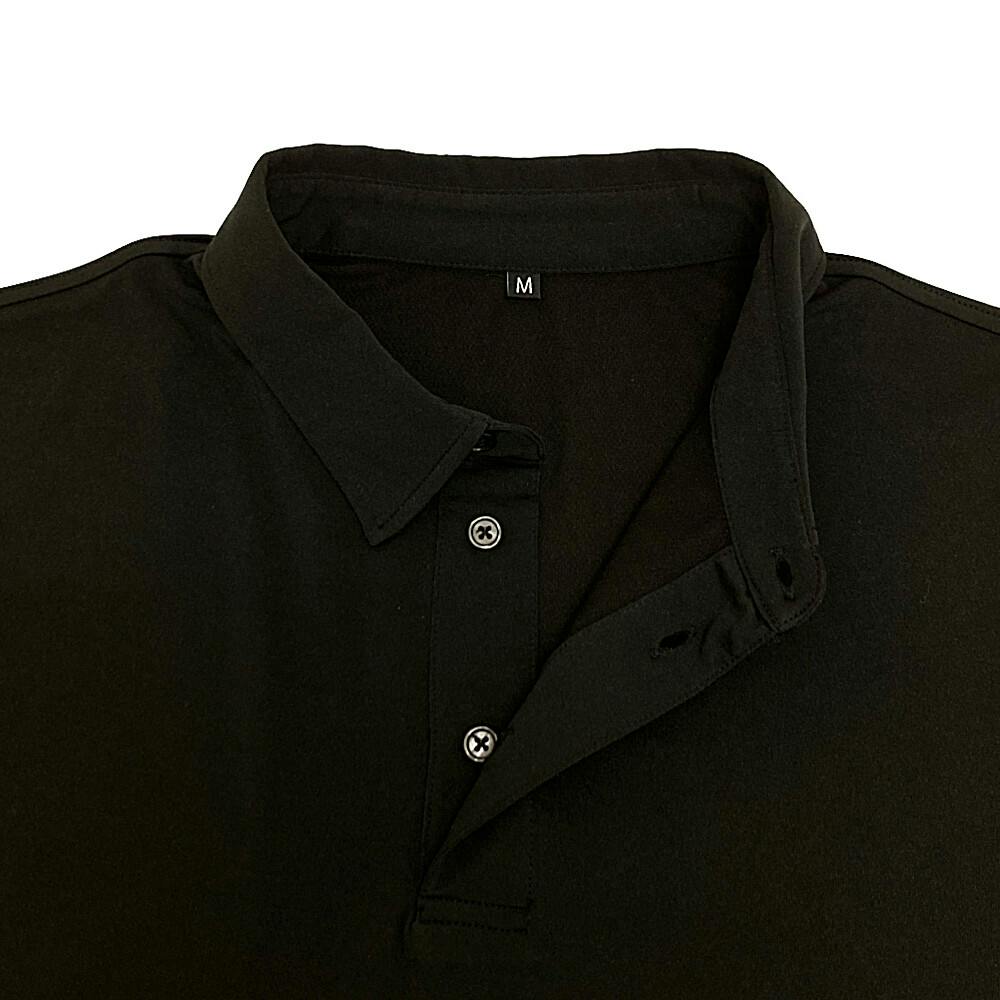 さらさらドライポロシャツ 長袖 M ブラック | 作業着・作業服