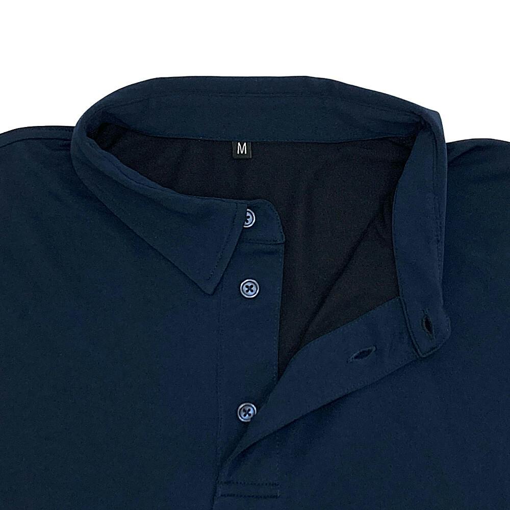 SPEED DRY さらさらドライポロシャツ 長袖 ネイビー M | 作業着・作業