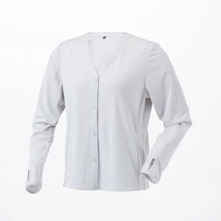 カインズ 婦人UVカットV首ジャケット L ライトグレー