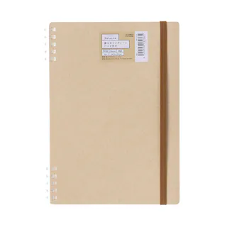 カインズ Salasse サラッセ柔らかリングノート A5 50枚 B罫 ナチュラル バンド付