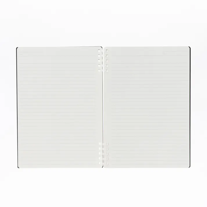 カインズ Salasse サラッセ柔らかリングノート A5 80枚 B罫 ブラック バンド付