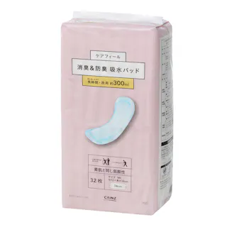 ケアフィール 吸水パッド 300ml 弱酸性 32枚