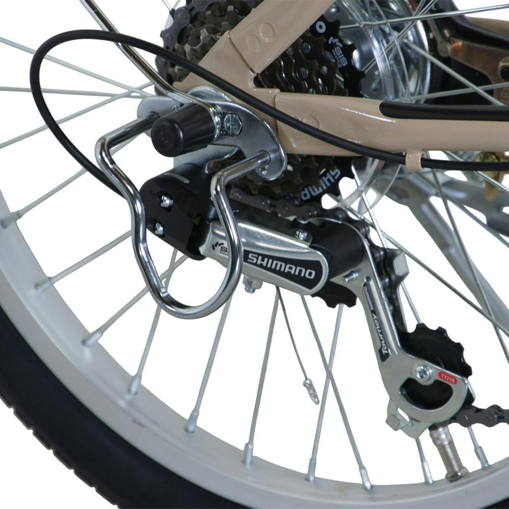 自転車】折り畳み車 VILLE ヴィル 20インチ 外装6段 ホワイト