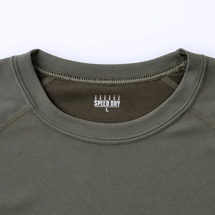 SPEED DRY SD 汗染み防止Tシャツ 長袖 カーキ M