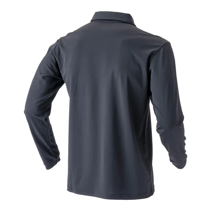 SPEED DRY SD 汗染み防止ポケット付きポロシャツ長袖 ブラック M