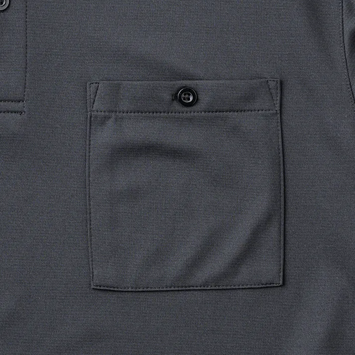 SPEED DRY SD 汗染み防止ポケット付きポロシャツ長袖 ブラック LL