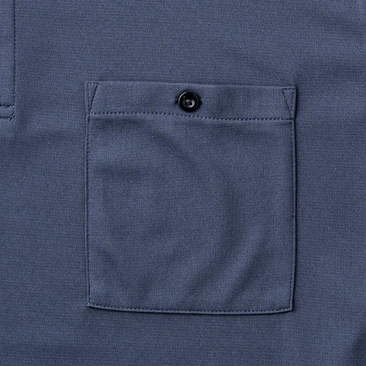 SPEED DRY SD 汗染み防止ポケット付きポロシャツ長袖 ネイビー M