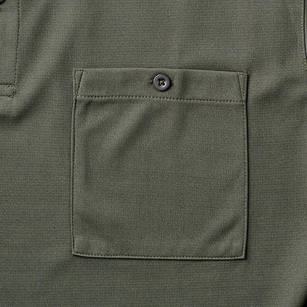 SPEED DRY SD 汗染み防止ポケット付きポロシャツ長袖 カーキ M | 作業