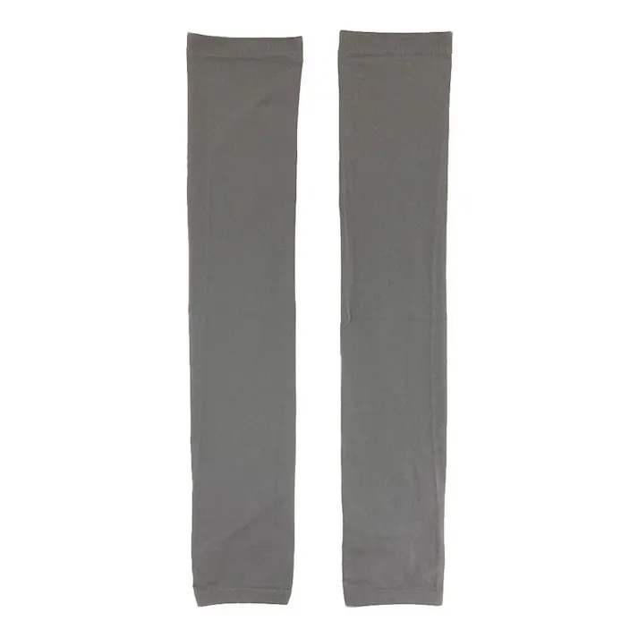 縫い目のないアームカバー指穴付き グレー