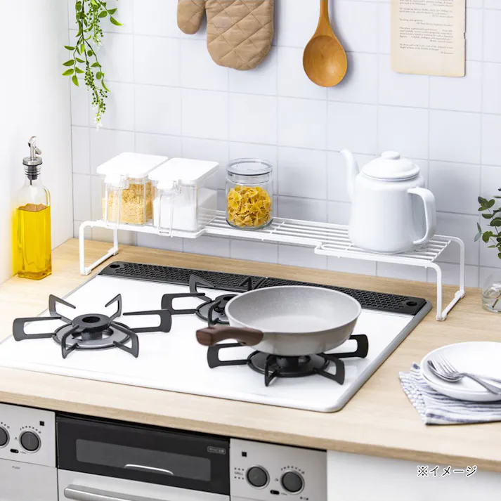 コンロ奥ラック ホワイト