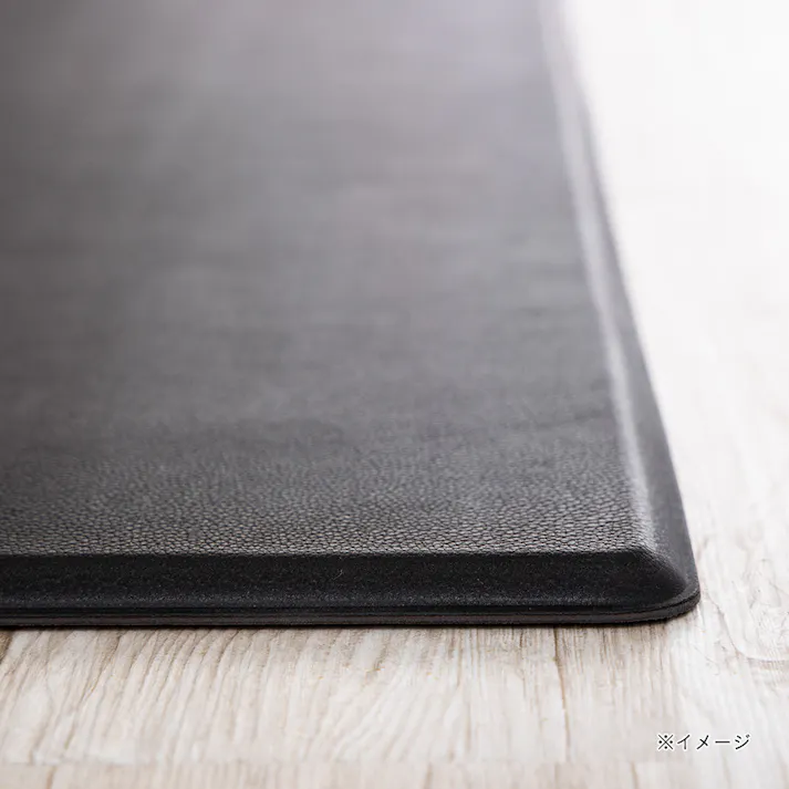 すき間を埋めるキッチンマット L-Fit 極厚 ダークブラウン S 45cm×120cm 厚み12mm クッション性 抗菌 燃えにくい 防カビ 拭くだけお手入れ