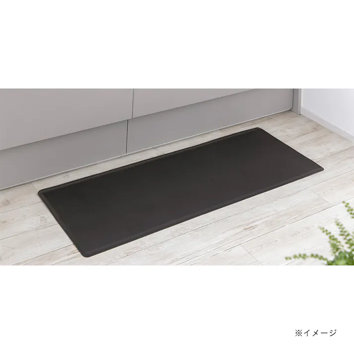 すき間を埋めるキッチンマット L-Fit 極厚 ダークブラウン S 45cm×120cm 厚み12mm クッション性 抗菌 燃えにくい 防カビ 拭くだけお手入れ