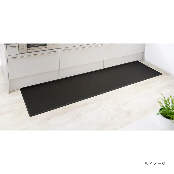 すき間を埋めるキッチンマット L-Fit 極厚 ダークブラウン X 60cm×240cm 厚み12mm クッション性 抗菌 燃えにくい 防カビ 拭くだけお手入れ