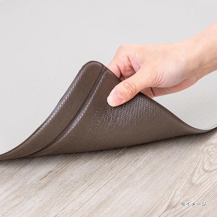 すき間を埋めるキッチンマット L-Fit ベージュ SS 45cm×90cm 厚み6mm クッション性 抗菌 燃えにくい 防カビ 拭くだけお手入れ