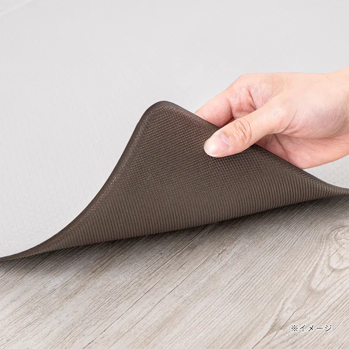 すき間を埋めるキッチンマット L-Fit ベージュ LL 45cm×270cm 厚み6mm クッション性 抗菌 燃えにくい 防カビ 拭くだけお手入れ