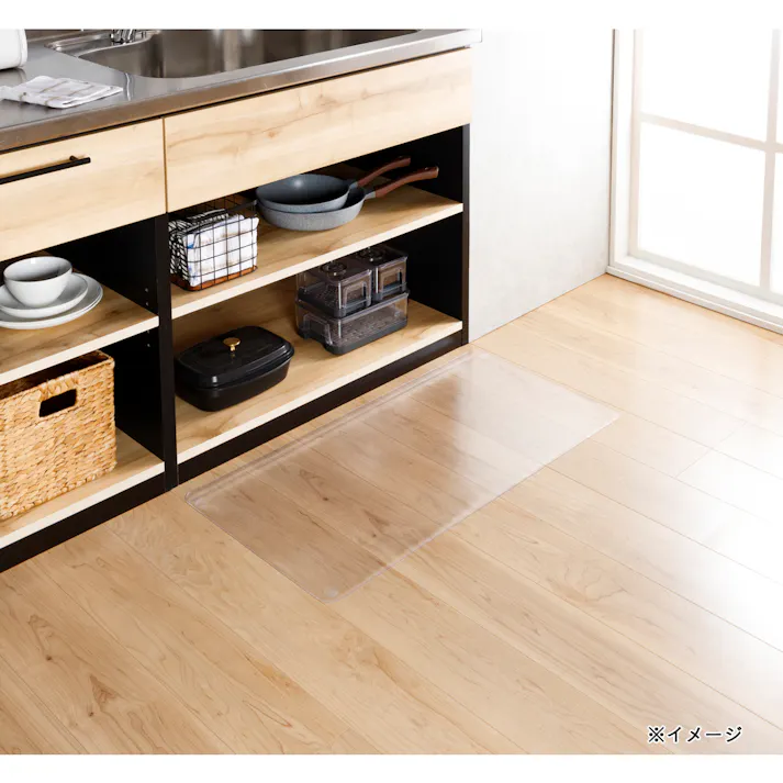すき間を埋めるキッチンマット L-Fit 透明 SS 45×90cm