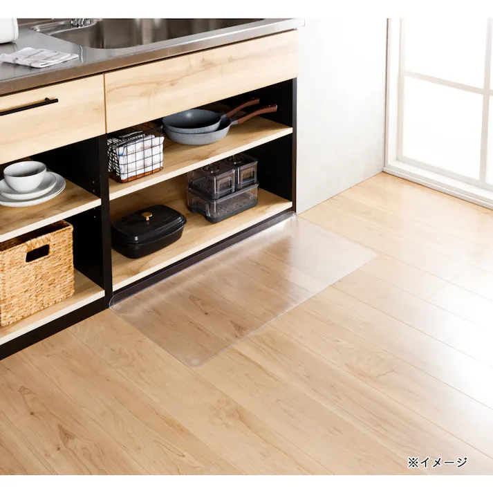 すき間を埋めるキッチンマット L-Fit 透明 SS 45×90cm